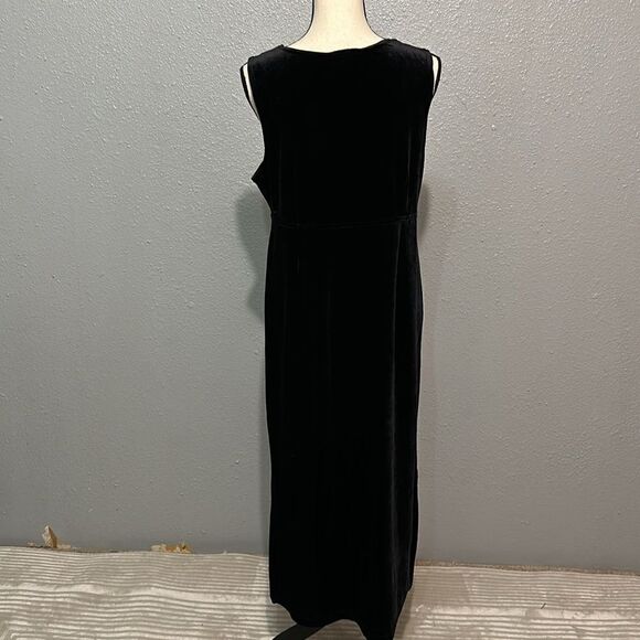 Vintage Dressing Clio women’s velvet pullover dress with side slits size M - Picture 5 of 8